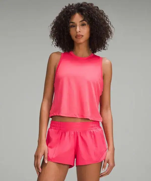 Lululemon 4 Ultralight Waist-length Tank Top Glaze Pink W1EP3S HTF MINT