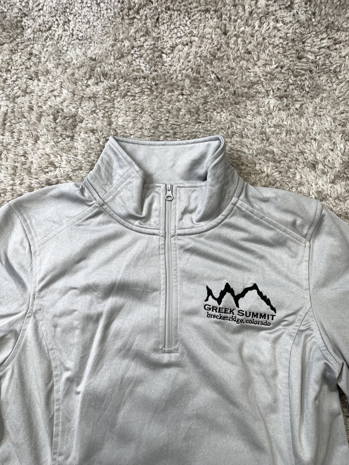 The North Face Pullover Womens Medium Gray Quarter Zip FlashDry Greek Summit CO