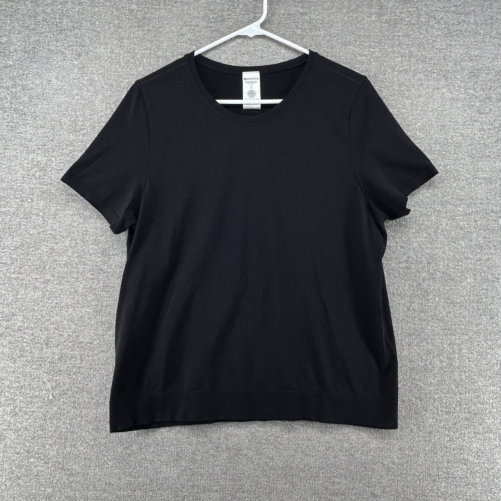 Athleta Momentum Flex Tee Women Size XL Black Activewear Gym