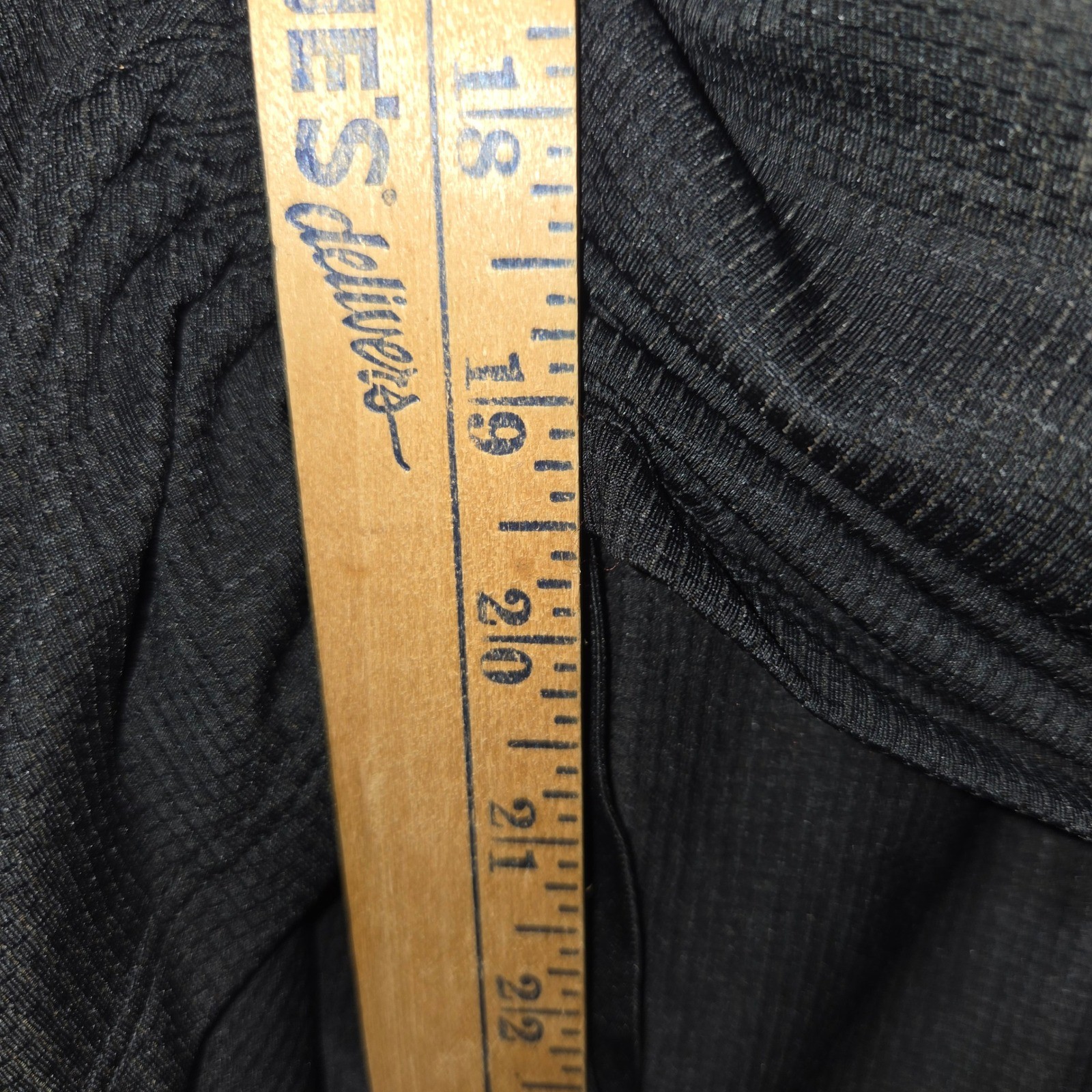 Fabletics Cashel Scoop Back LS Top Black Mesh Drawcord Size Medium NEW
