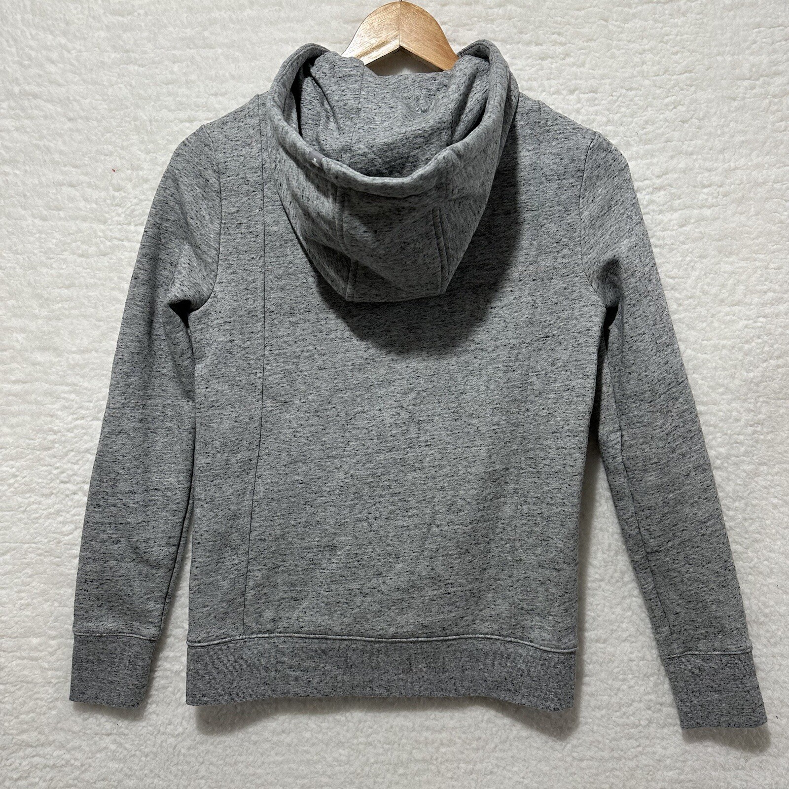 FIGS Essential Heather Gray Full Zip Hooded Sweatshirt Fleece Jacket Sz XXS EUC