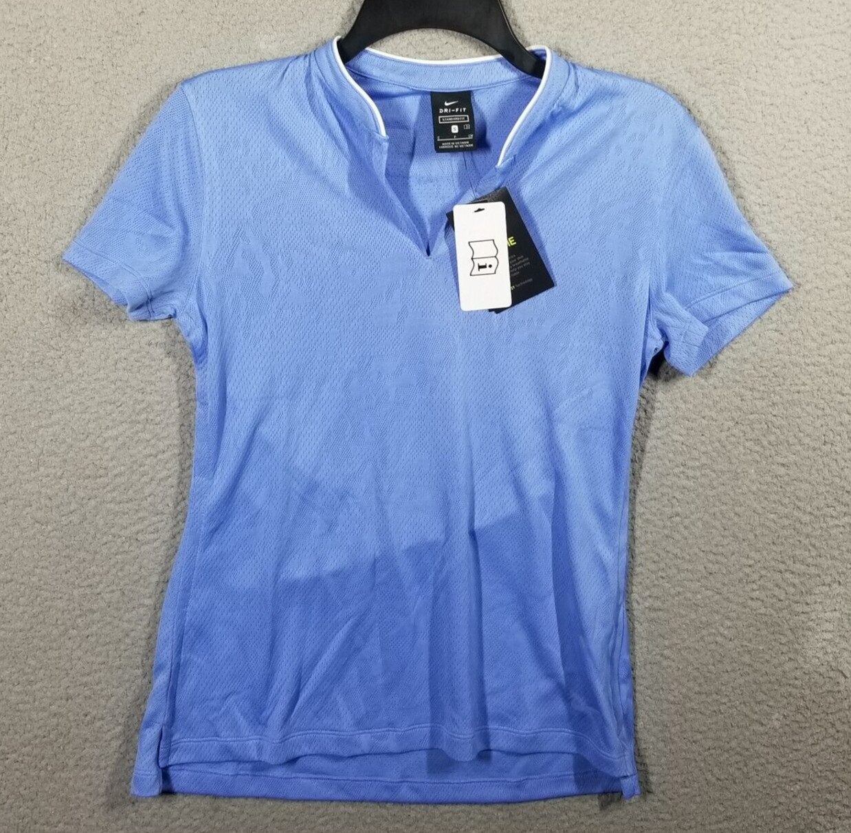 Nike Golf Polo Shirt Breathe Jacquard Blue Camo Women’s CU0821