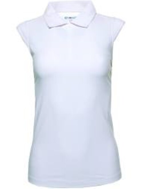 NWT IBKUL Solid WHITE Sleeveless Polo Golf Tennis Shirt Top S M L XL & XXL