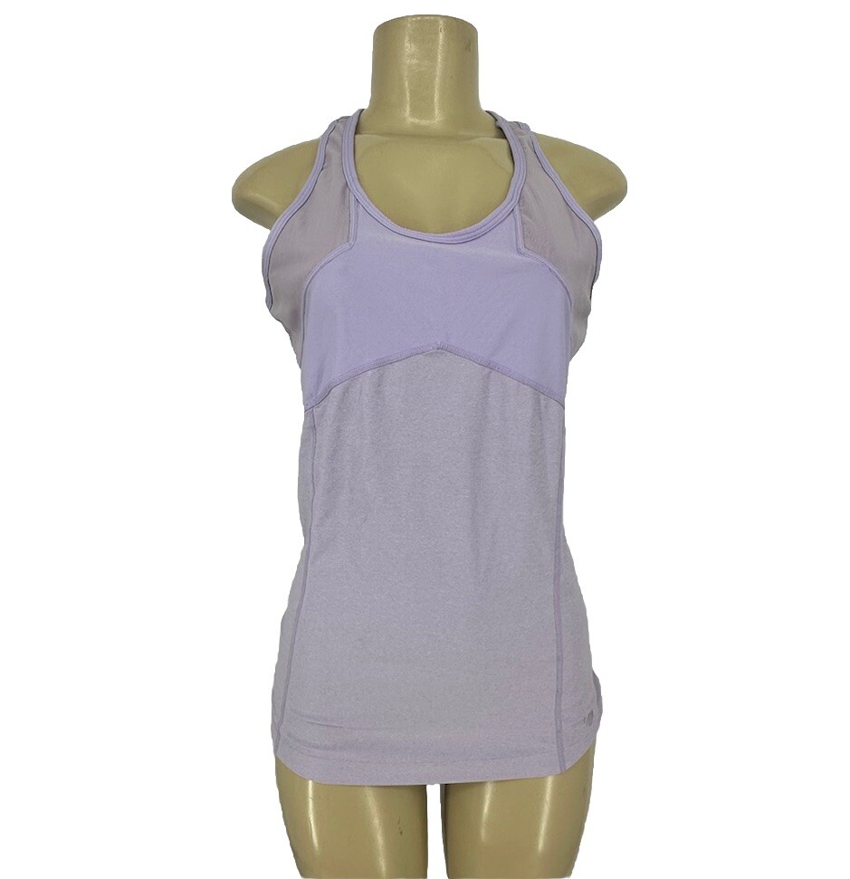 MPG Medium Women Purple Sleeveless Tank Top Athletic Mesh Back ZIP Pocket 20-10