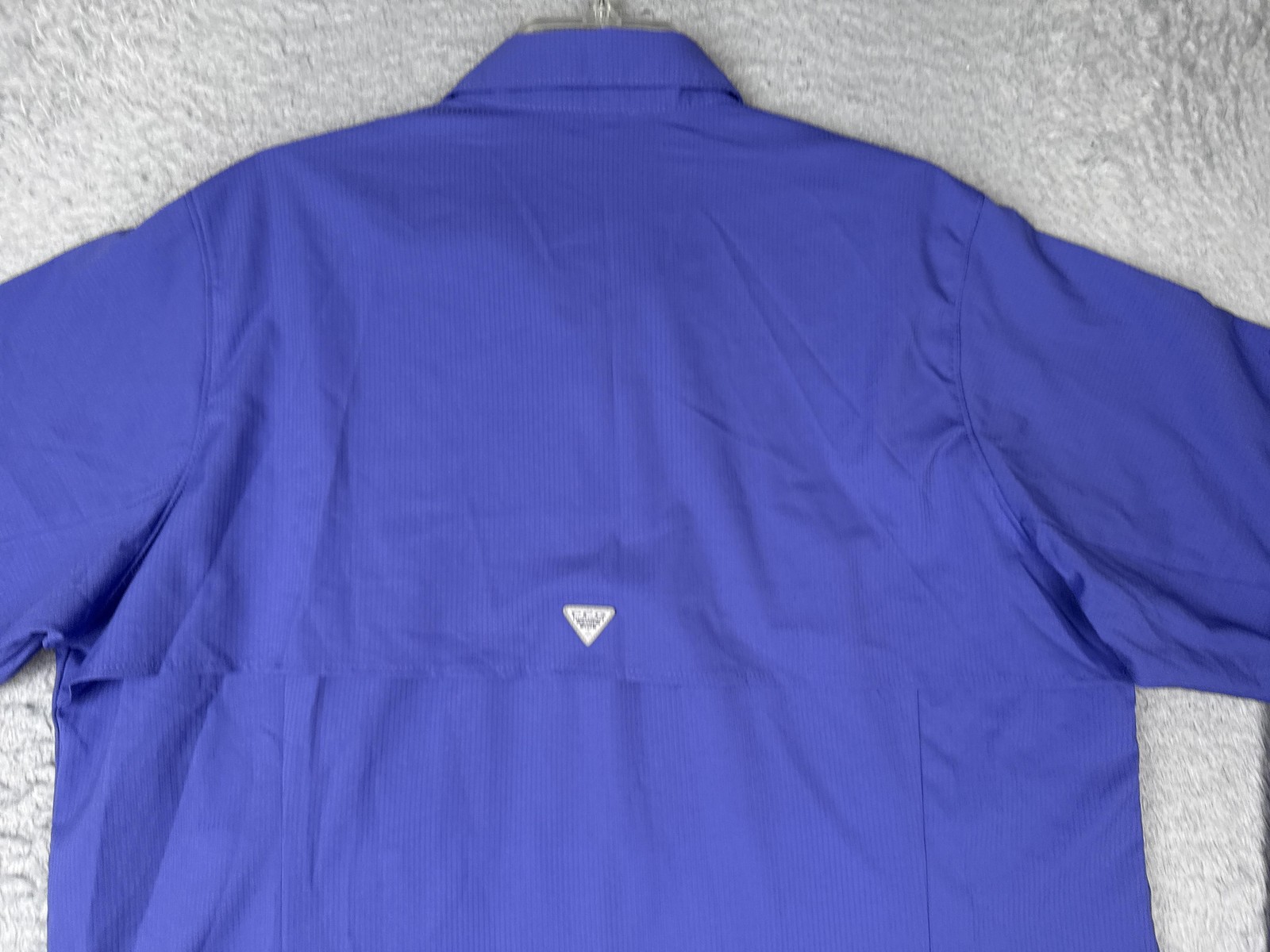 Columbia Shirt Women 1X Blue Long Sleeve Snap PFG Omni-Shade Fishing Hiking Vent
