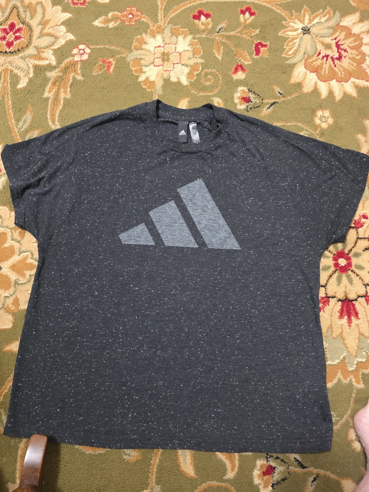 Ladies Sz XL Adidas Large Logo Cap Sleeve Shirt