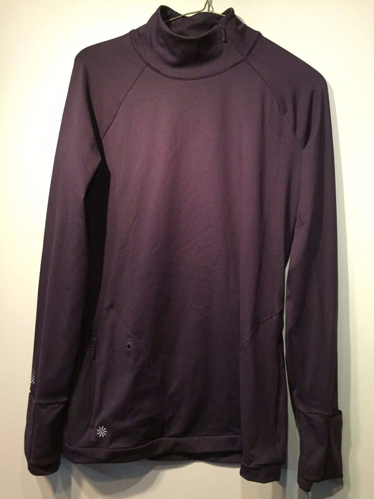 Athleta Superluxe Half Zip Top, Wild Raisin SIZE S #347817