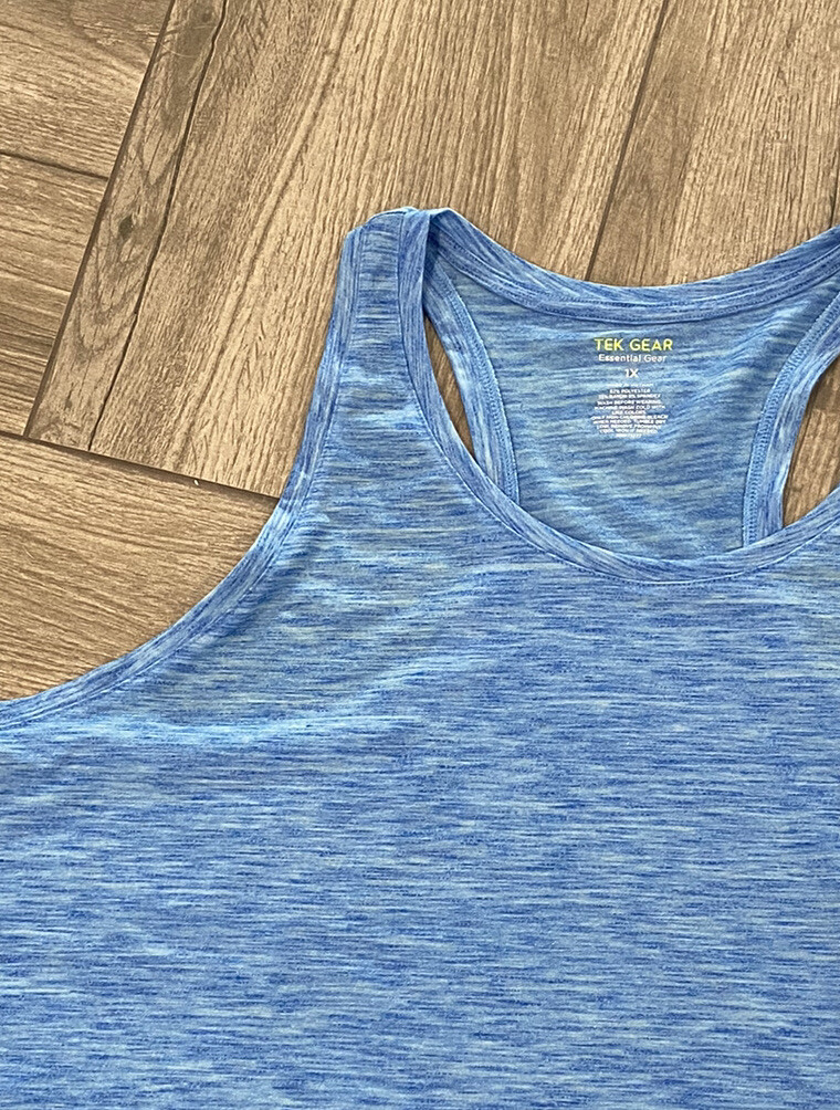 Tek Gear Performance Top Drytek Beyond Blue Racerback Tank Top Plus Sizes