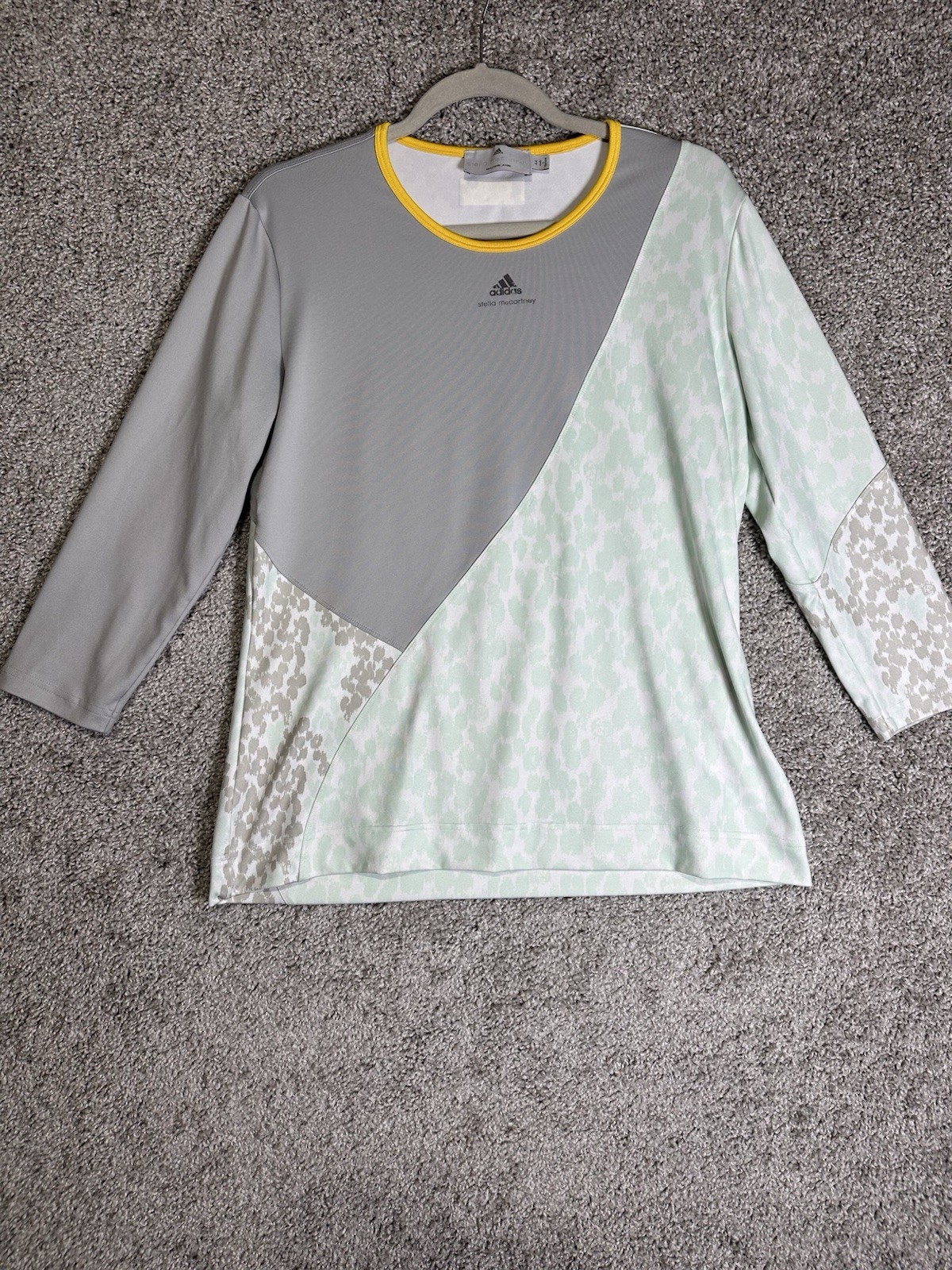 Adidas Stella McCartney Barricade Tennis Top Gray Animal Print Size M