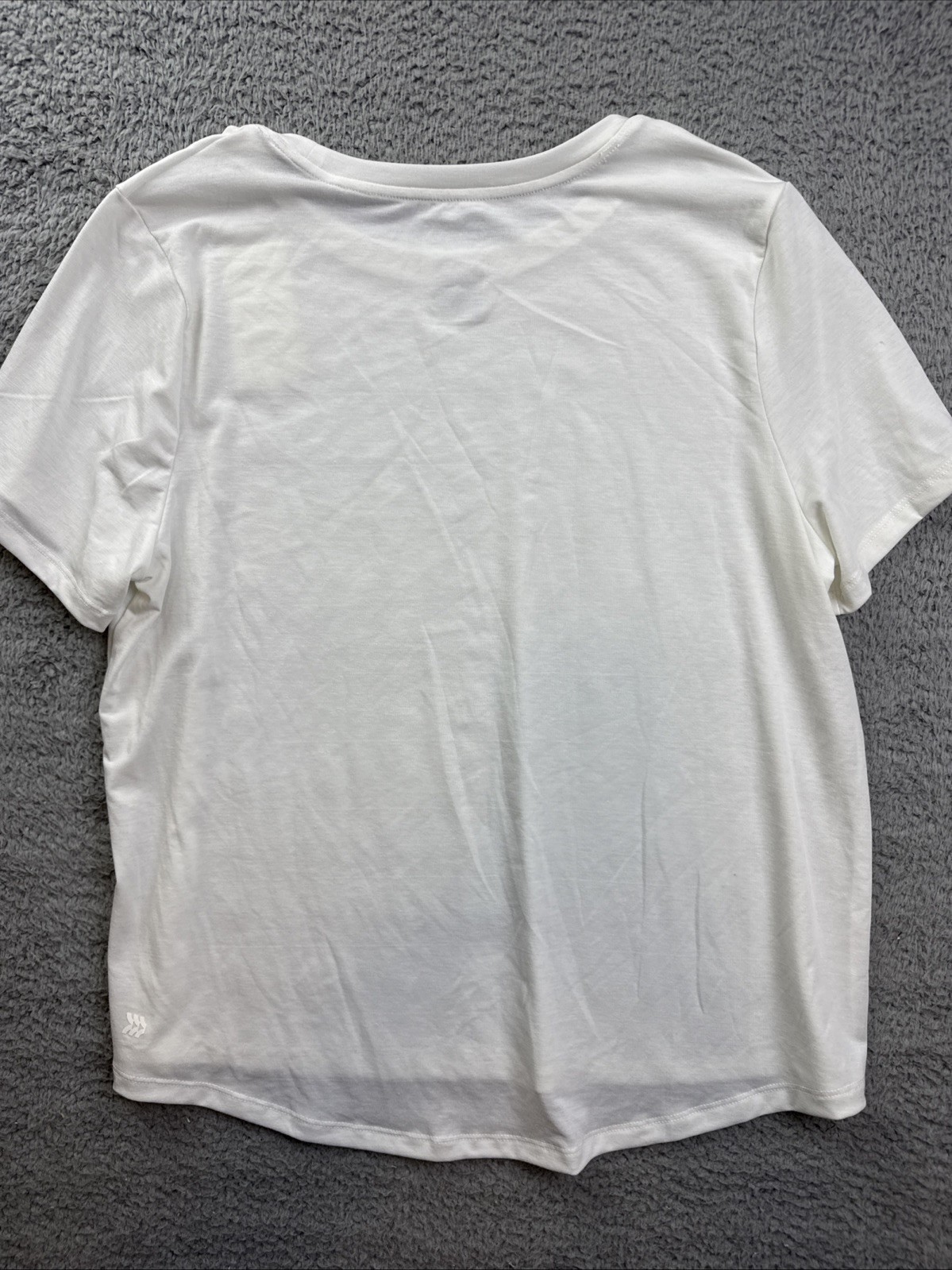 All in Motion Womens Large White Crewneck Leggings Friendly Short Sleeve T-Shirt