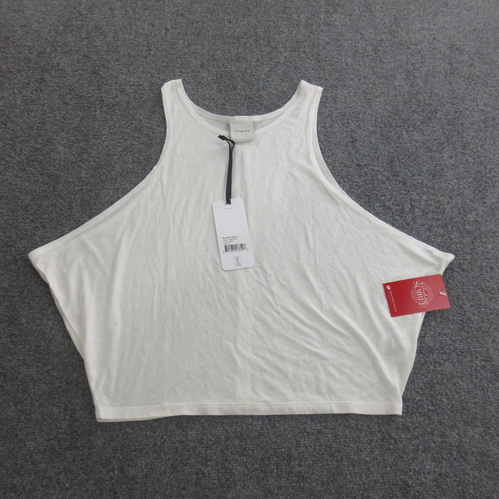 Varley Buckley Tank 2.0 Womens XS White Sleeveless Workout Top Athletic