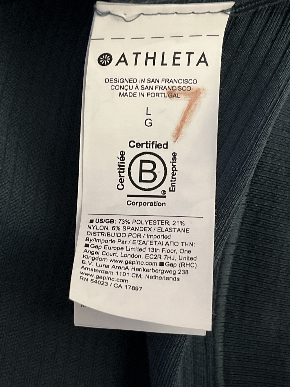 Athleta Women’s Crew Neck Sleeveless Renew Seamless Muscle Tank Blue Size Large