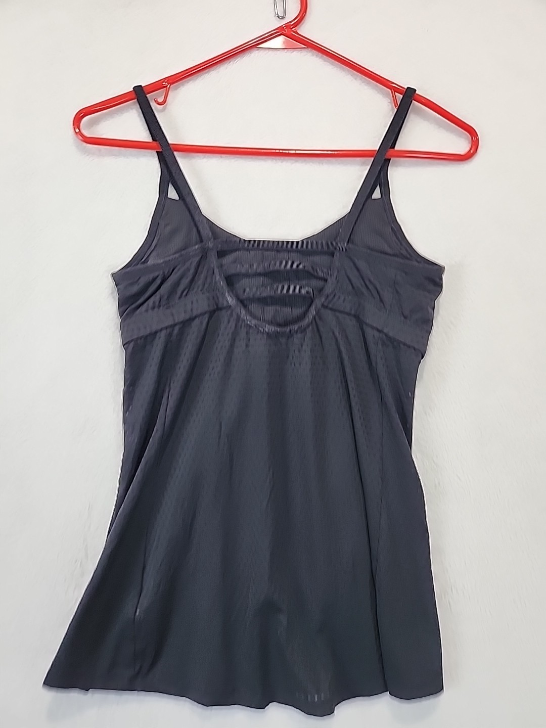Athleta Womens S Spaghetti Strap Textured Black Tank Top Athleisure Fitness Yoga