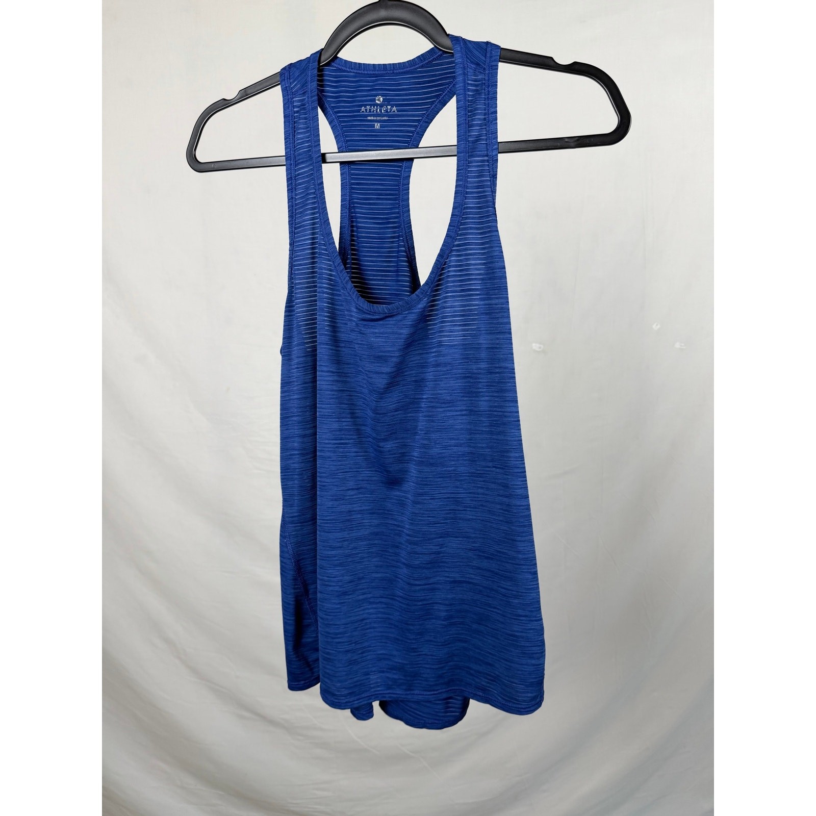 Athleta Blue White Striped Activewear Racerback Tank Top Size M