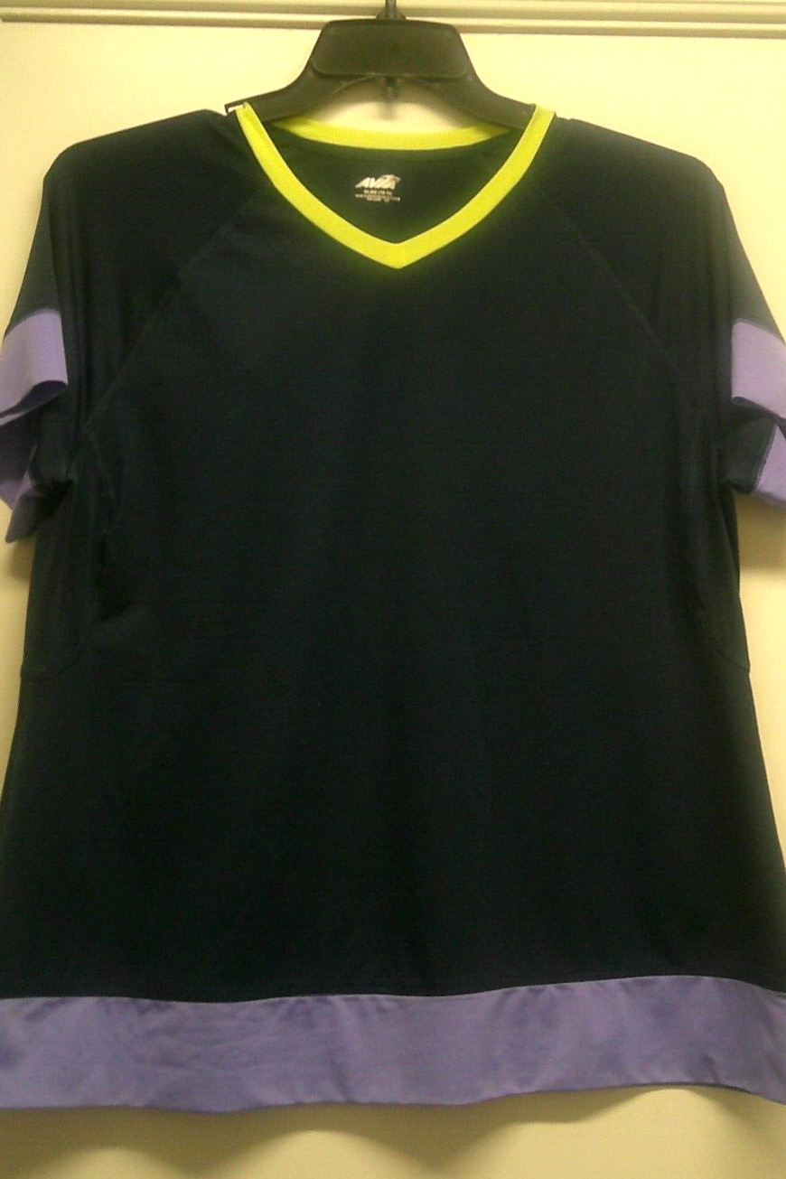 AVIA SZ XL , DARK BLUE ATHLETIC TOP LIGHTWEIGHT & COMFY!! RECYCLED POLYESTER