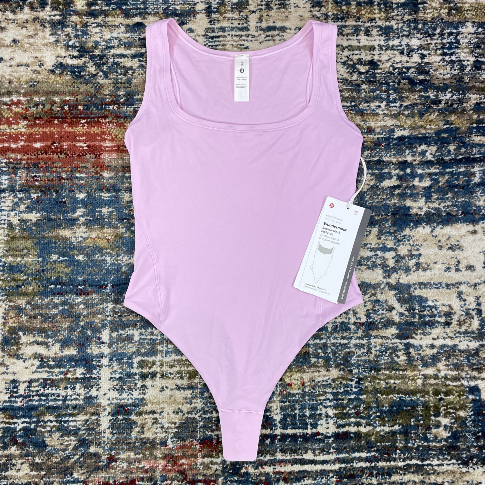 NEW Lululemon Wundermost Nulu Square-Neck Sleeveless Bodysuit VITAPINK XS VITP