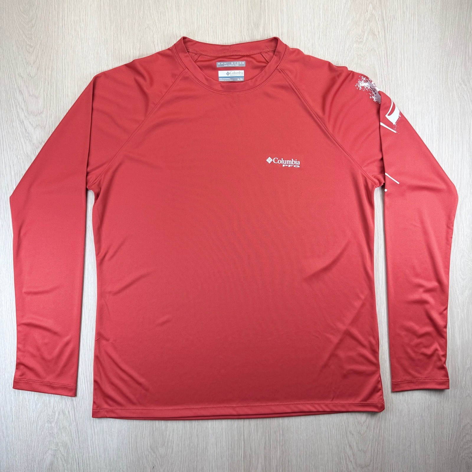 Fishing Shirt Columbia PFG Womens XL Coral Long Sleeve Omni-Shade