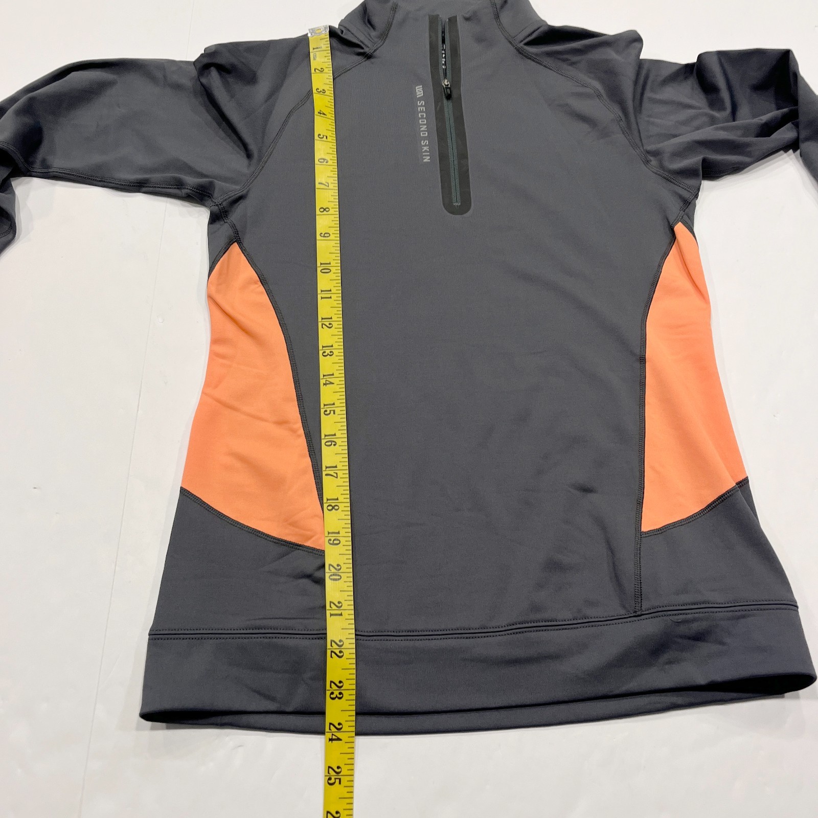 Second Skin Compression Top Womens Medium Gray CWC 1/4 Zip WSS200314