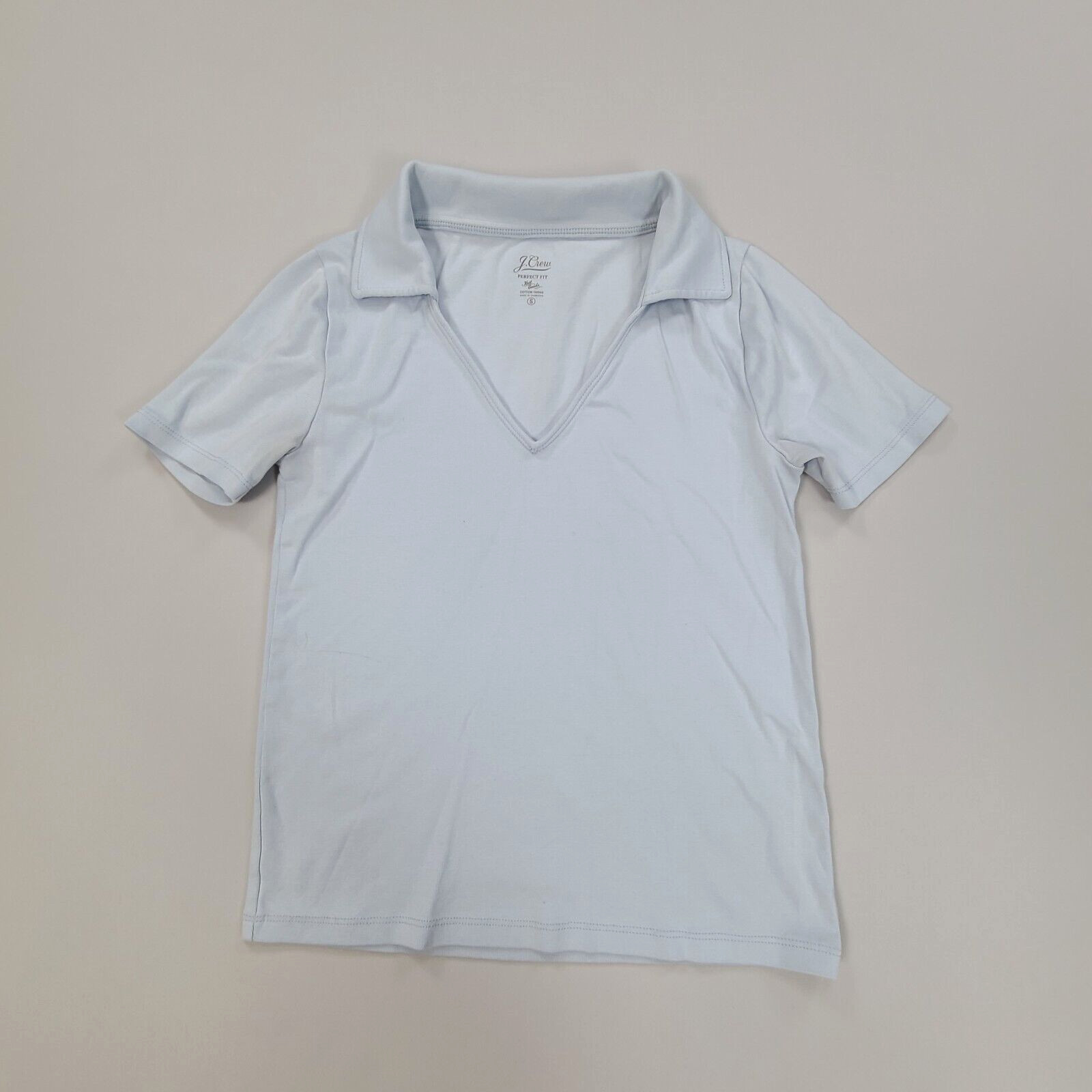 J Crew Polo Shirt Womens Small Blue Perfect Fit Casual Golf Comfort Ladies