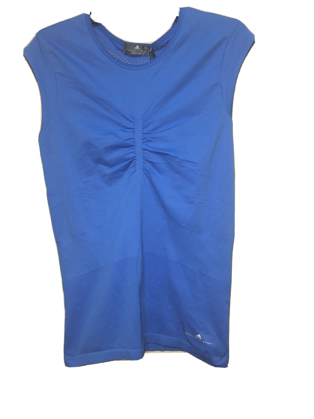 Adidas Stella McCartney Ray Blue Barricade Womens Tennis Activewear Tee Sz L New