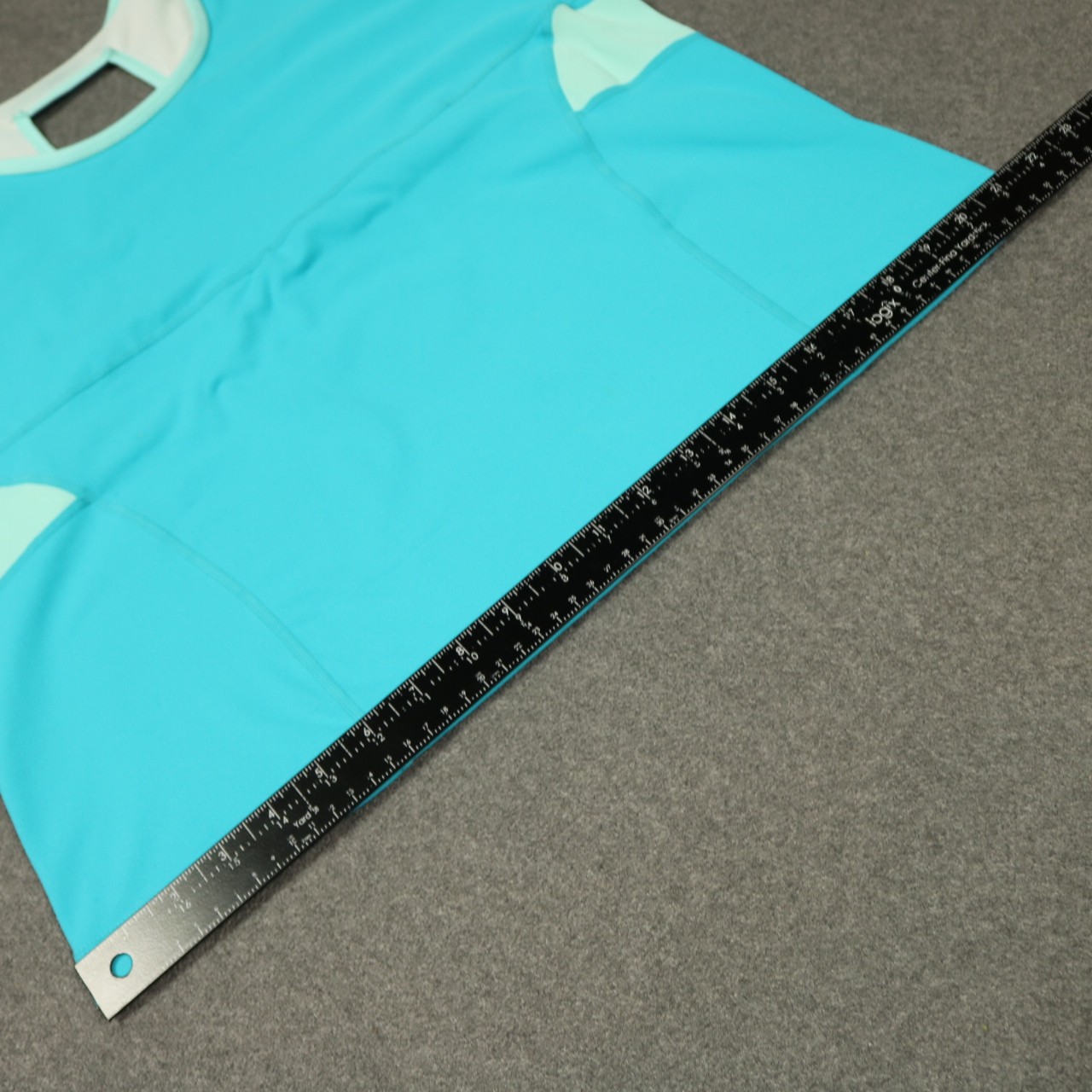 Lands End Athletic Performance Tank Top Racerback Built-in Bra Turquoise Blue XL