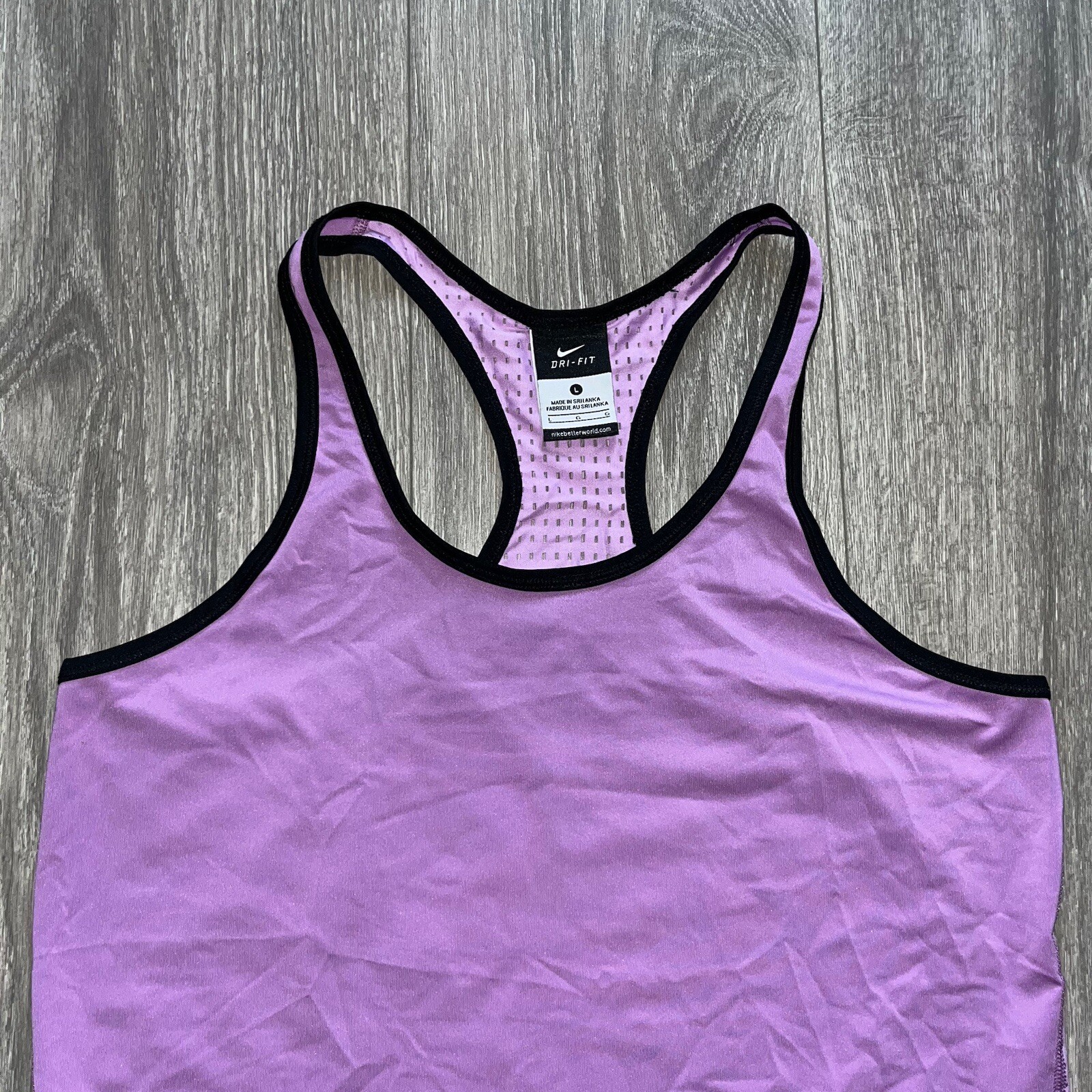 Nike Pro Hypercool Racerback Mesh Tank Top Lavender Purple Womens L Training