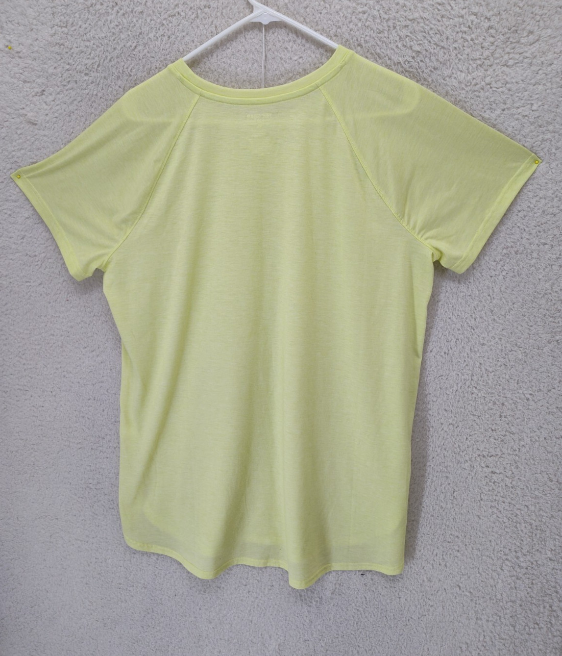 Tek Gear Women Top Extra Large Yellow Poly Blend Short Sleeve Workout Gear
