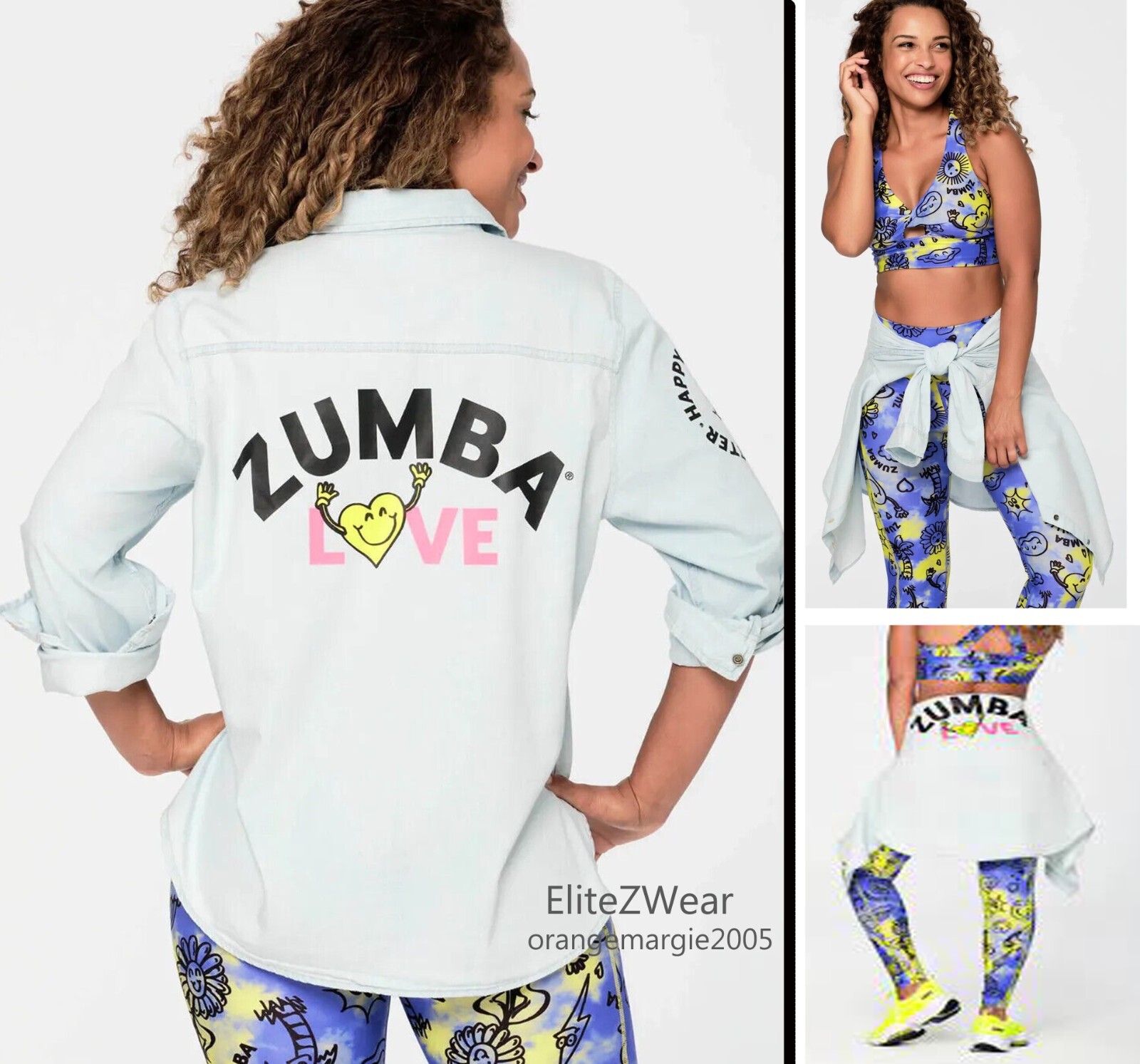 ZUMBA LOVE Flannel Button Up Down Shirt Convention Exclusive EliteZWear Unisex S