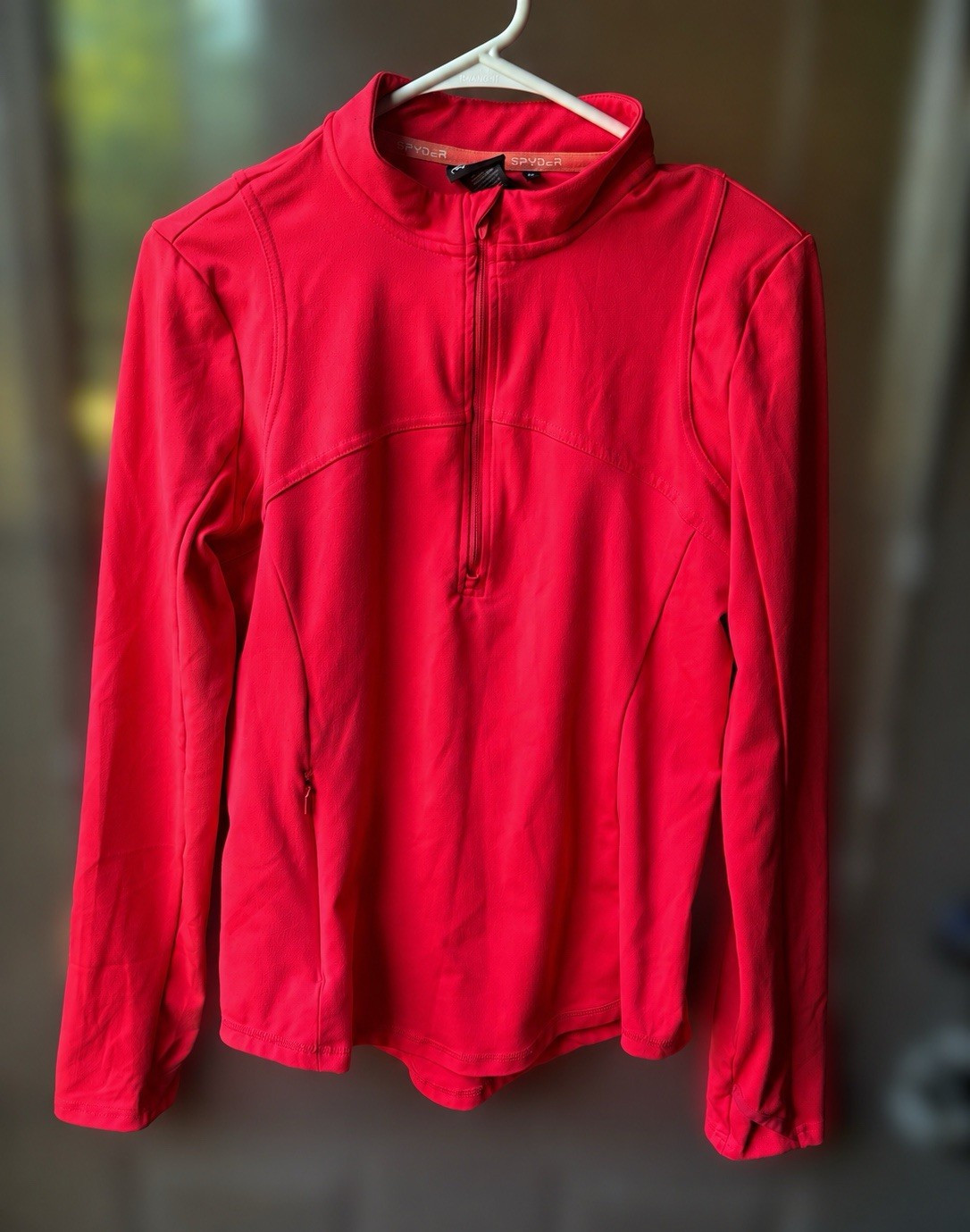 Spyder Women’s SP820 Coral Pink Half-Zip Athletic Pullover Running Jacket, M