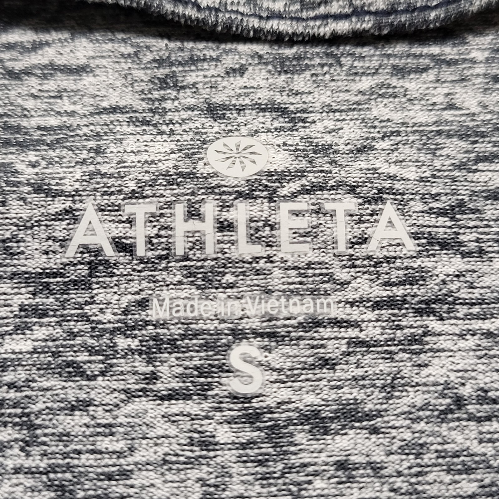 Athleta Half Zip Top Running Wild Small Gray Colorblock Performance Mock Neck