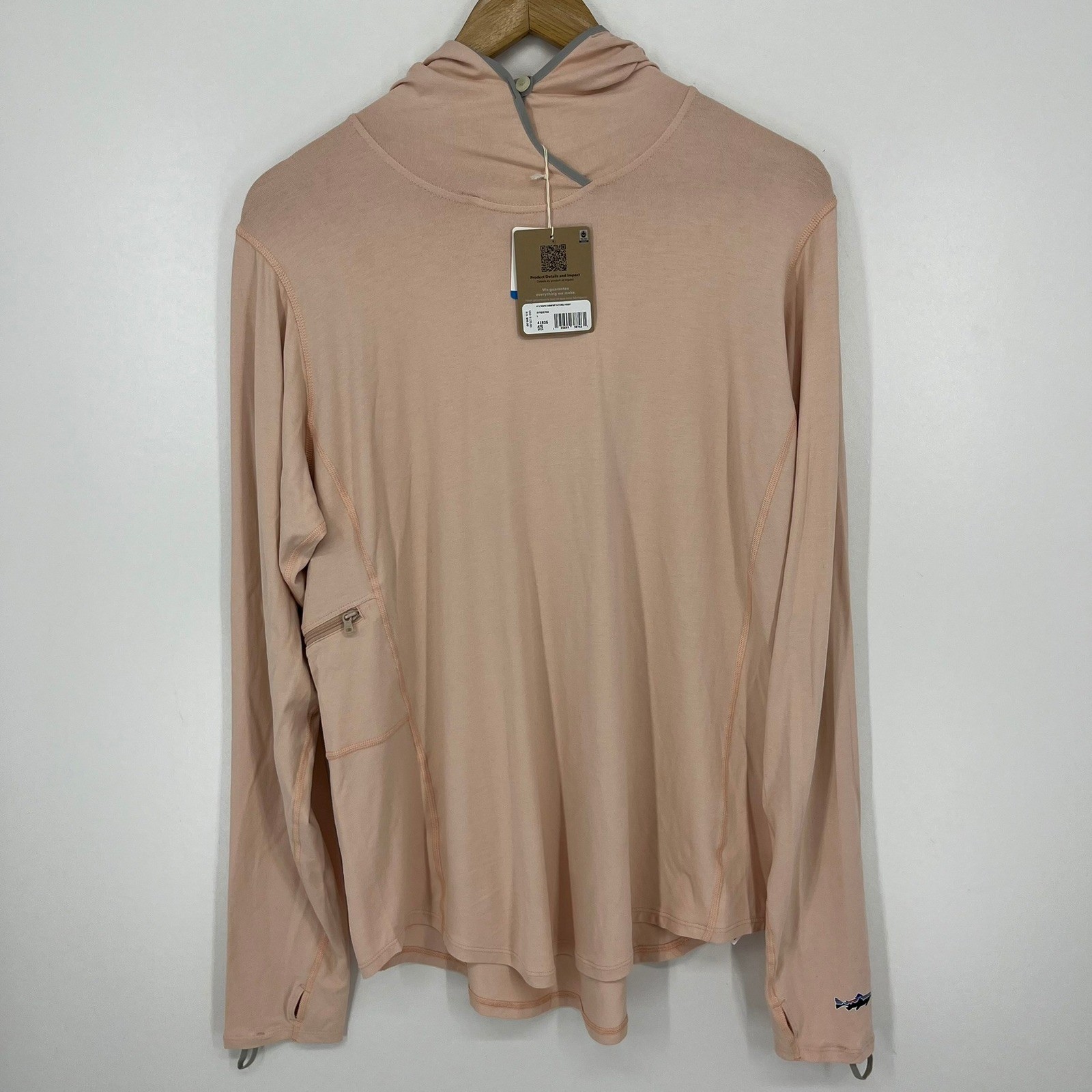 Patagonia Womens Tropic Comfort Natural Hoody Antique Pink 41935 Large NWT