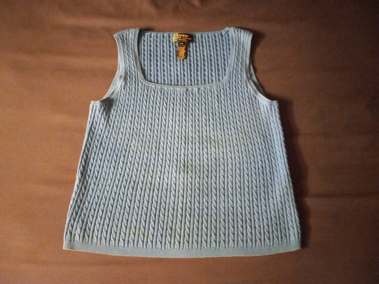 Lauren Ralph Lauren Petite Women’s Cable Knit Tank Top Size P/L