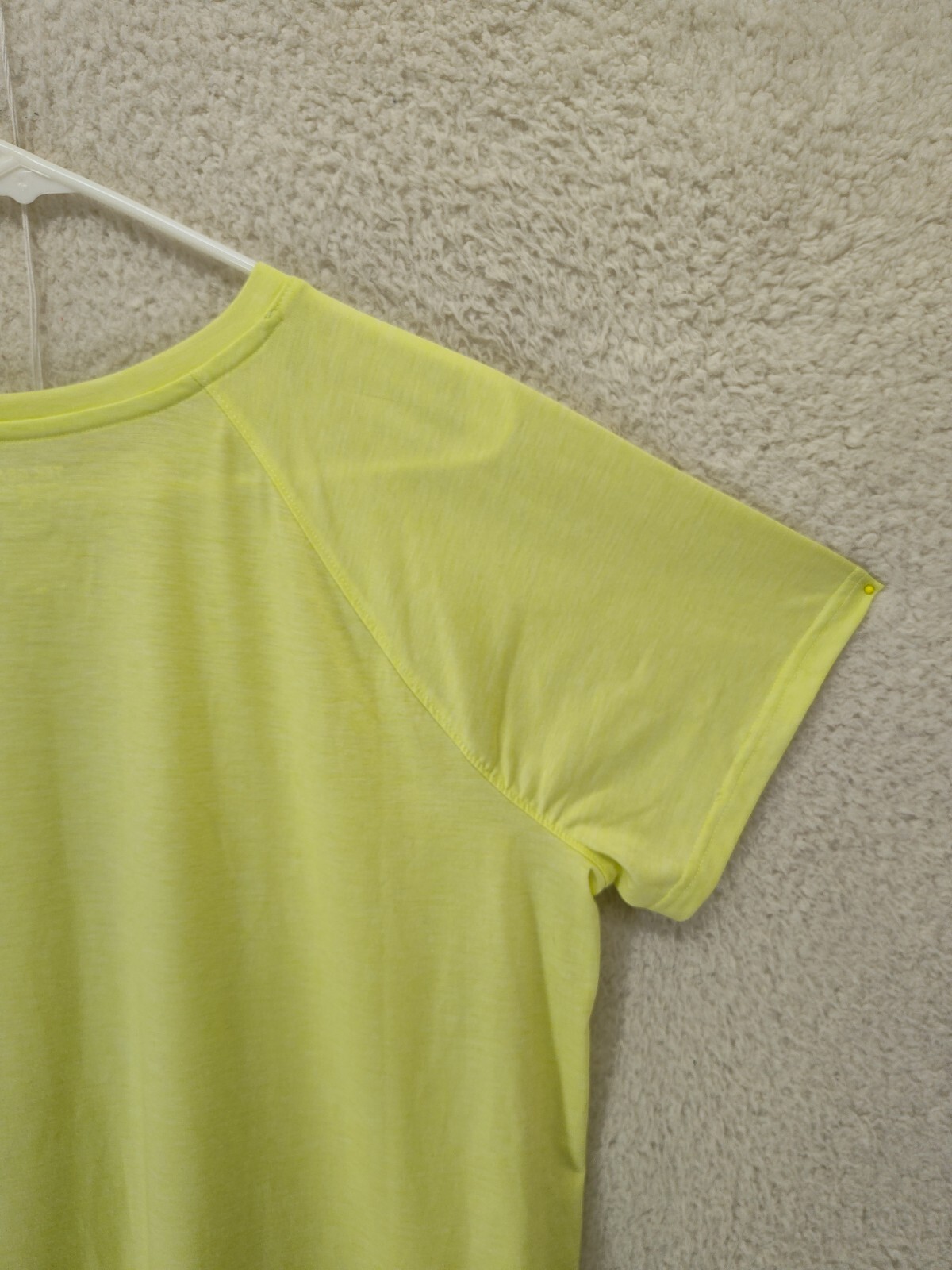 Tek Gear Women Top Extra Large Yellow Poly Blend Short Sleeve Workout Gear