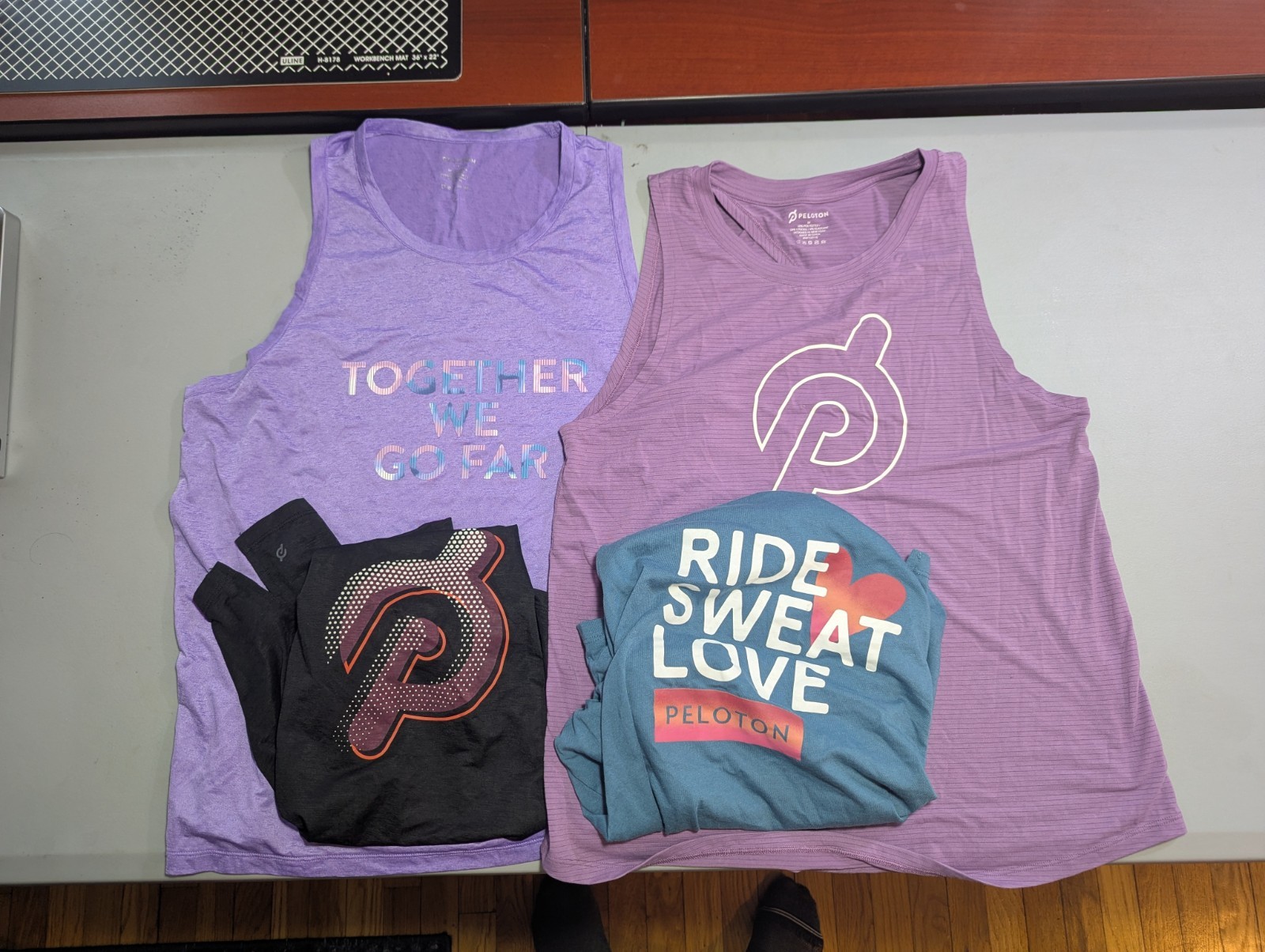 Lot Of 4 Work Out Tank Tops Size M Medium Pelaton Exercise Shirts