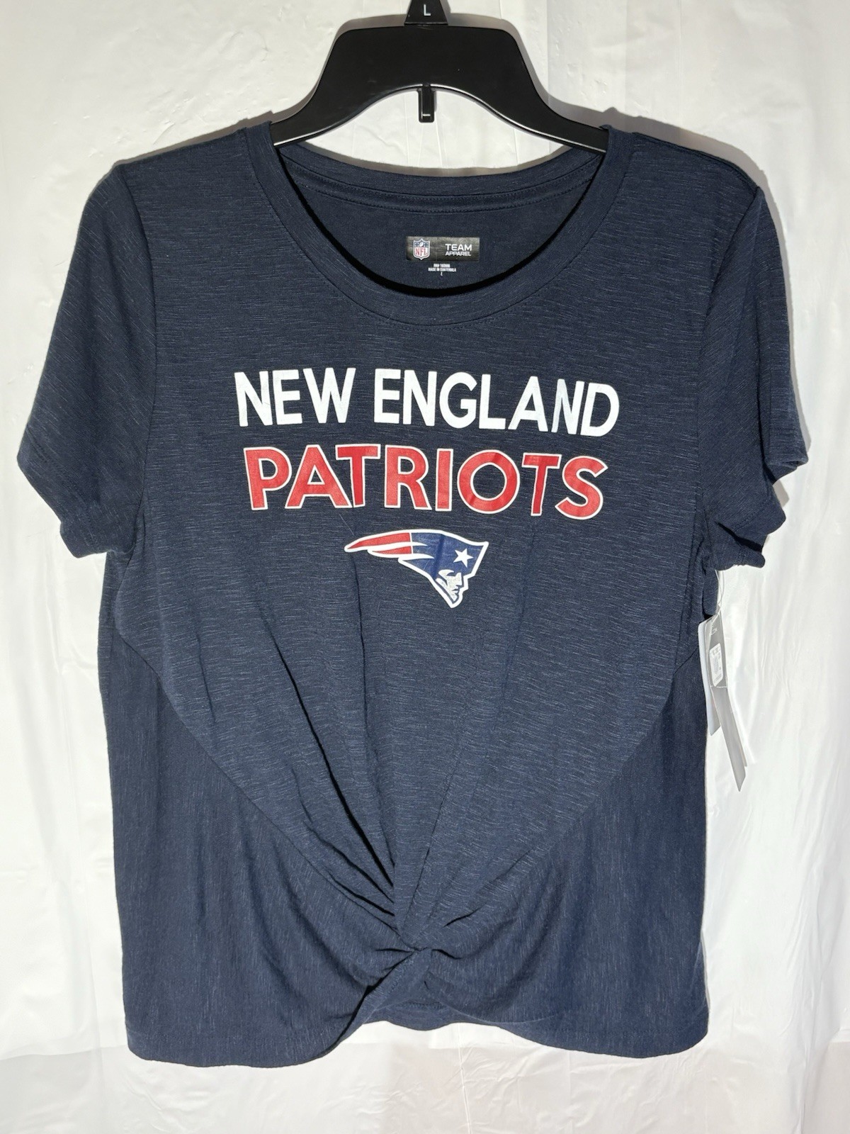 New England Patriots Womens Tee Shirt NFL Team Apparel Sports Wear Sz. Large NWT