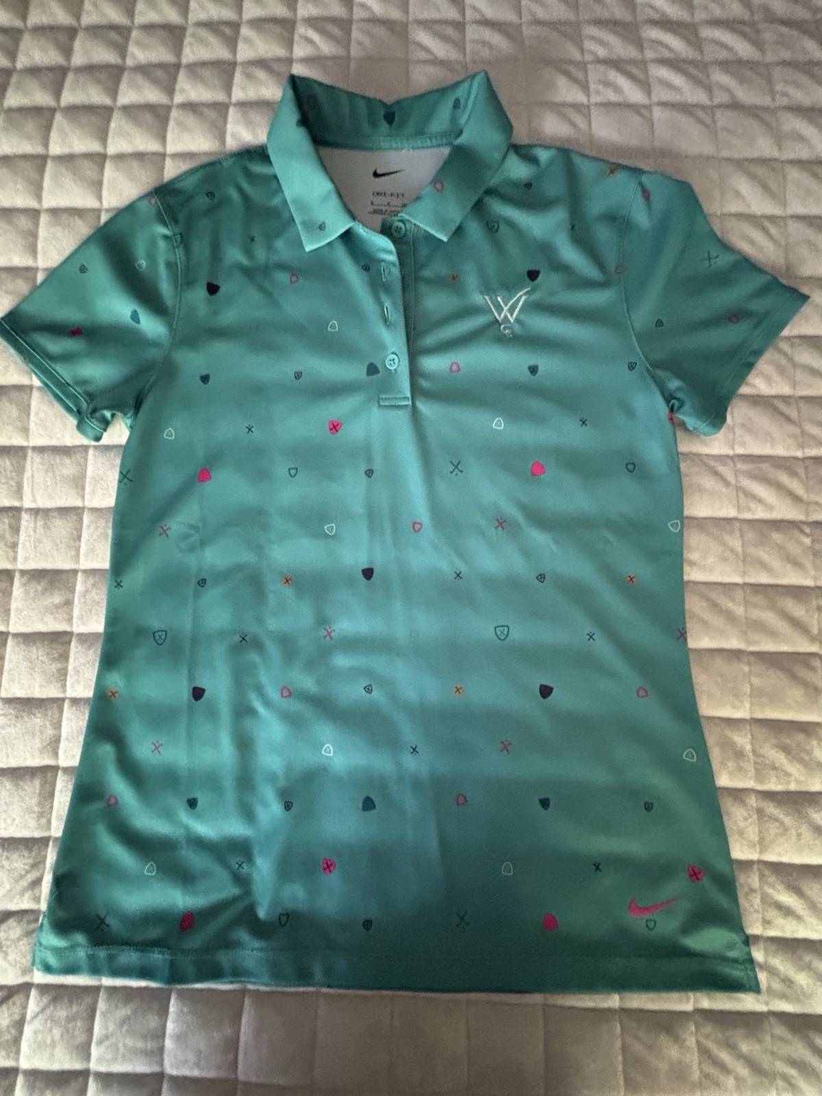 NIKE Women’s Short sleeve Polo Small NWOT TURQUOISE Golf, Tennis, Casual
