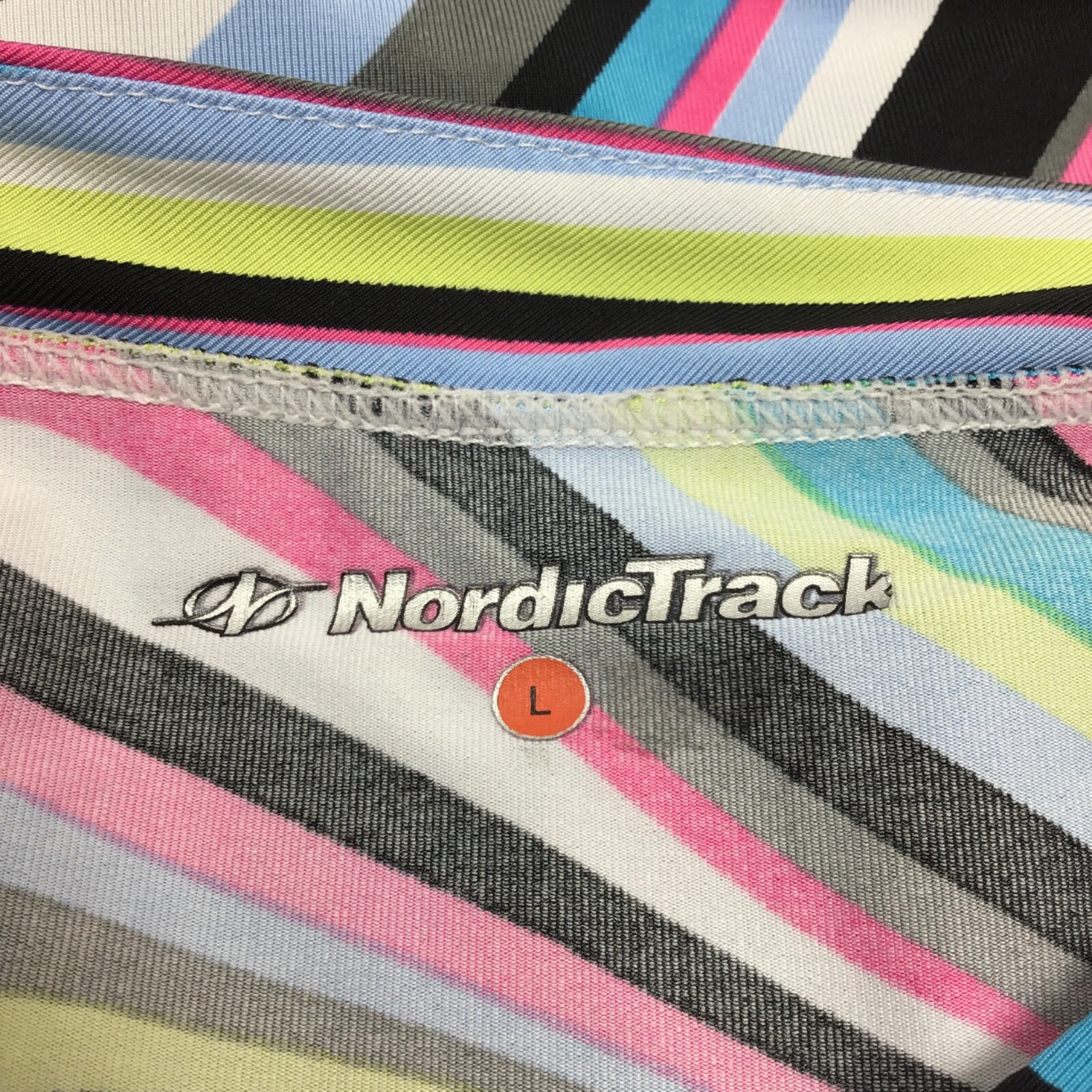 NordicTrack / MOD Psychedelic Sleeveless Stretch Knit Athletic Top / L 14-16