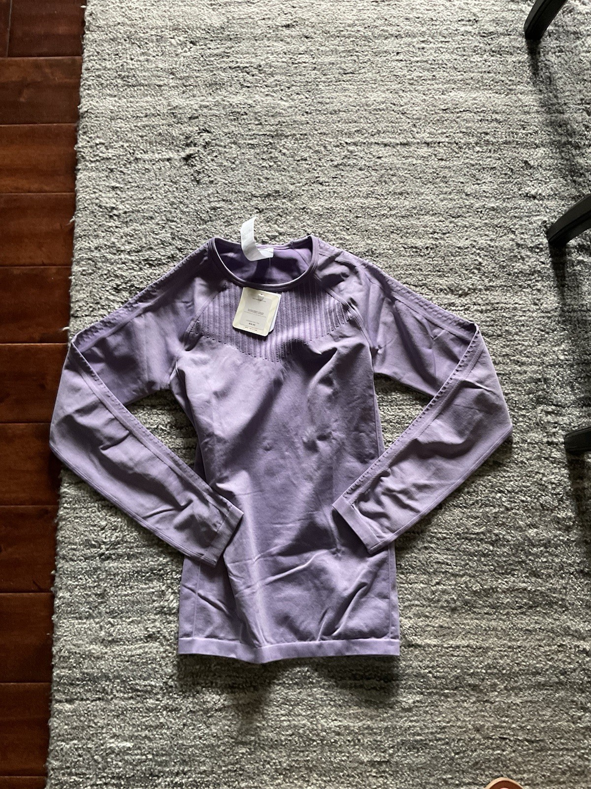 Fabletics Washed Violetta Sync Seamless Long-Sleeve Tight Compression Top Sz Xs