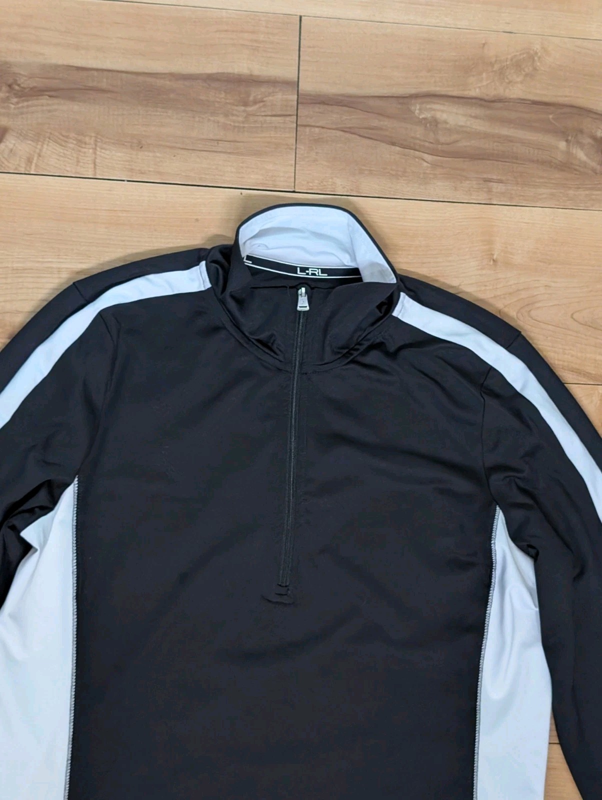 Ralph Lauren LRL Active Golf Performance Women’s Quarter Zip Black & White L