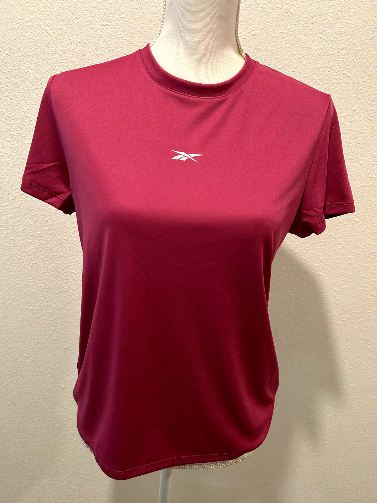 Reebok Women’s Active Identity Performance Logo Tech T-Shirt Tee Training Pink