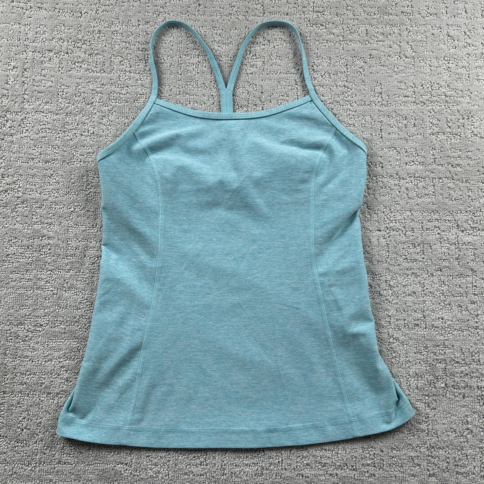 Under Armour Tank Top Womens Small Blue Built In Bra Racerback Athletic Yoga