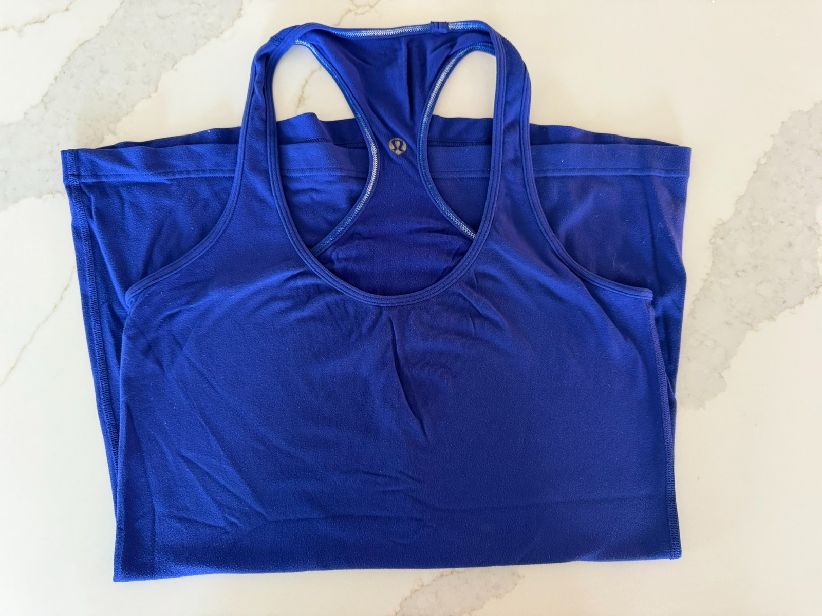 Lululemon Cool Racerback Tank Top Size 8 Royal Blue Activewear