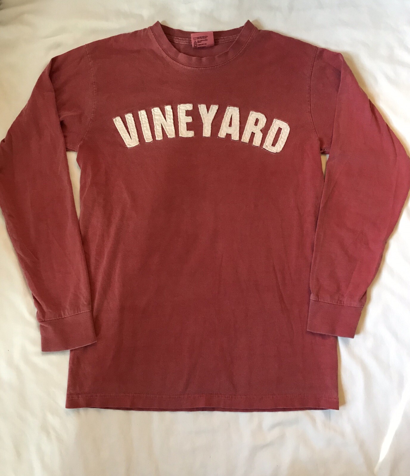Comfort Colors Vineyard Sweatshirt Red Garment Dye 100% Cotton Size S