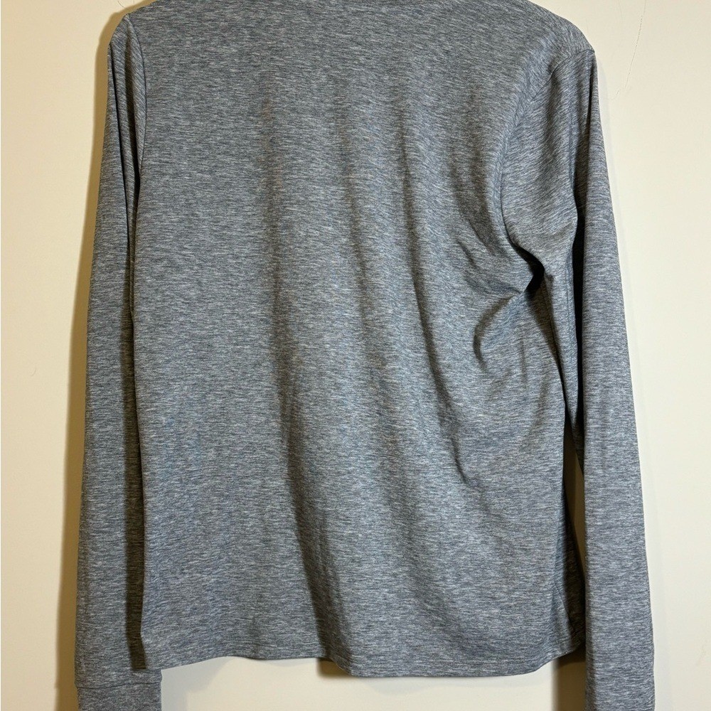 Outdoor Voices Womens CloudKnit Long Sleeve T-Shirt Heather Grey Small 294768