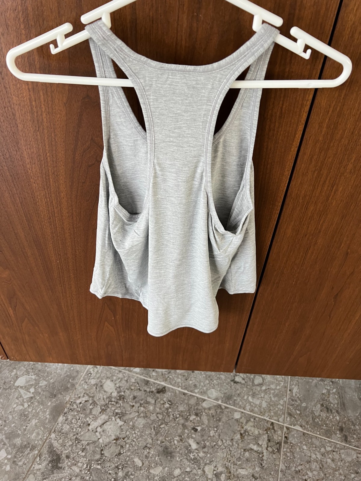 All Access Womens Athletic Racer Back Grey Tank Top Size:Small
