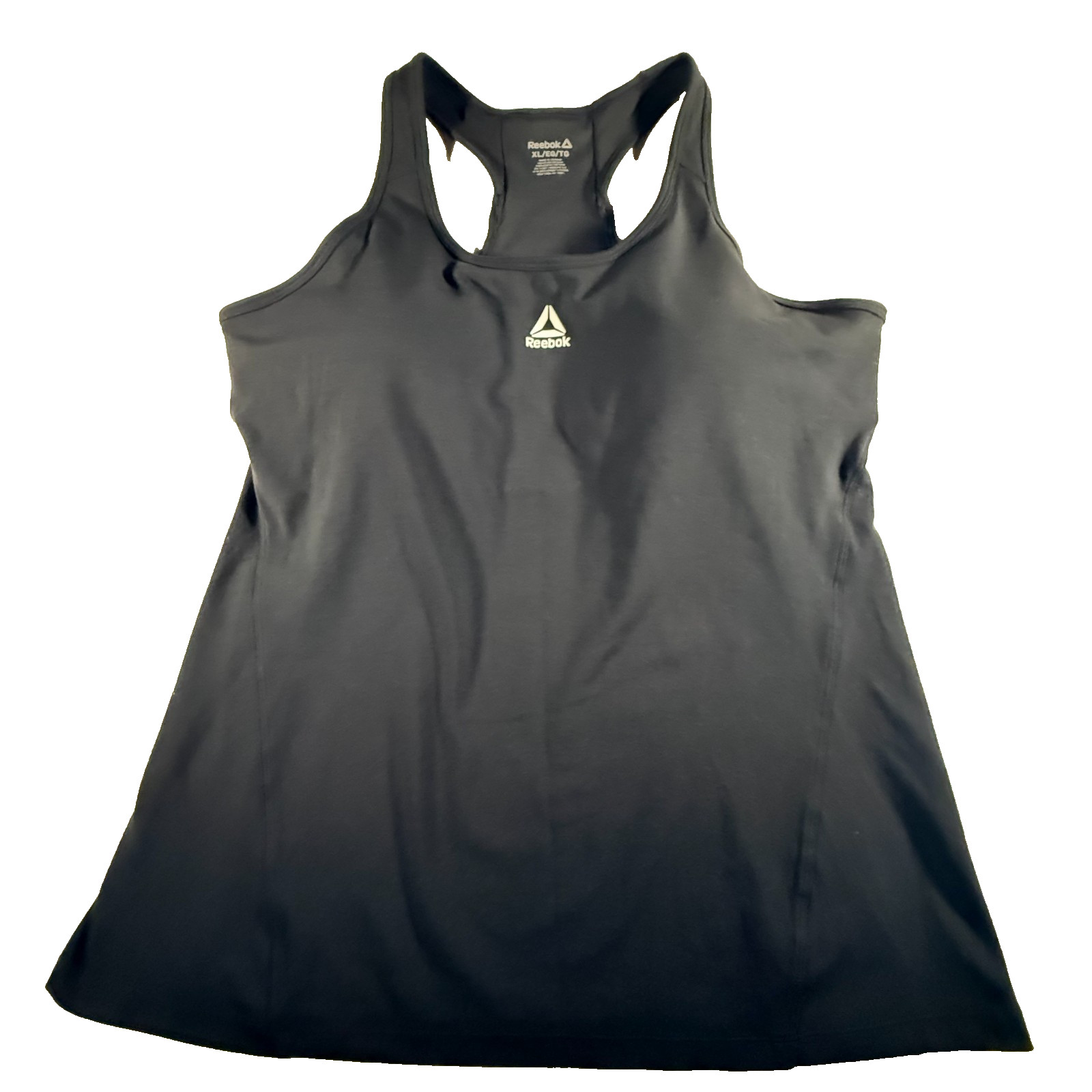 NWT Reebok Women’s XL Black Racerback Built-In Bra Athletic Tank Top