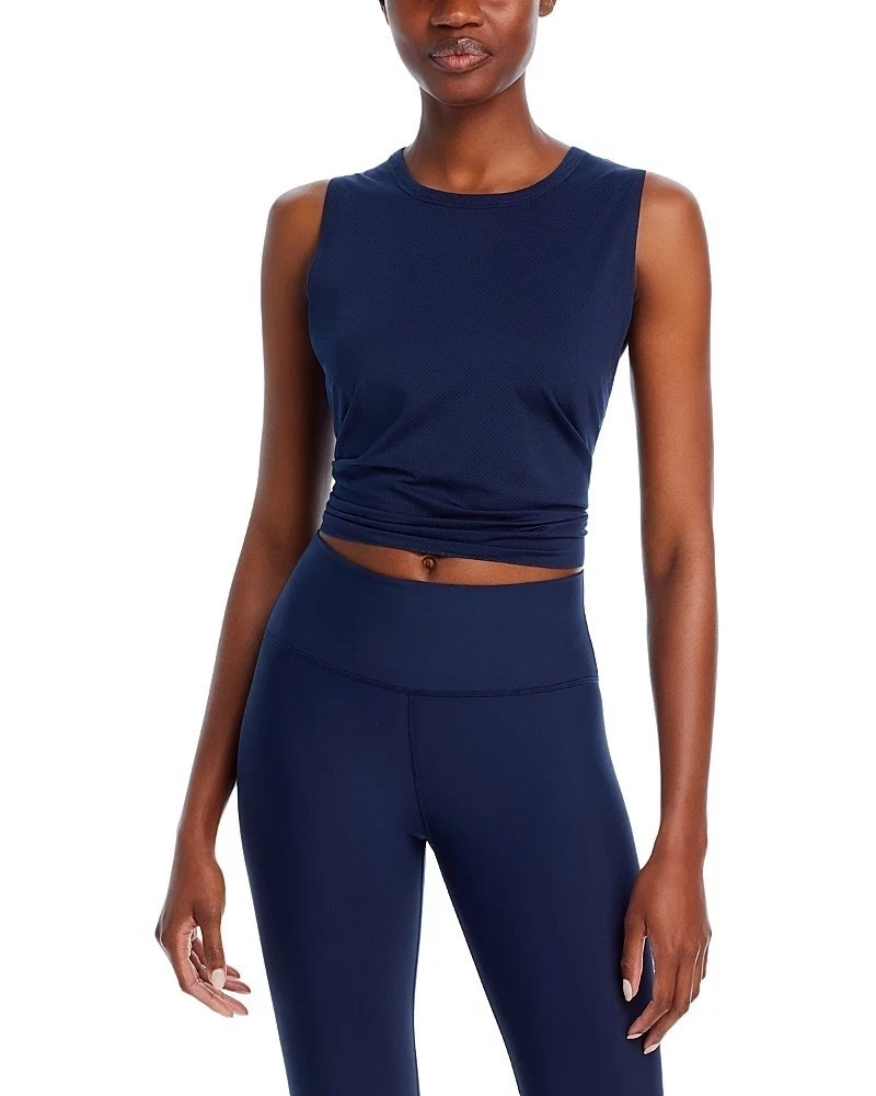 AQUA Athletic Women’s Mesh Sleeveless Tank Top Navy Blue Size Large NWT