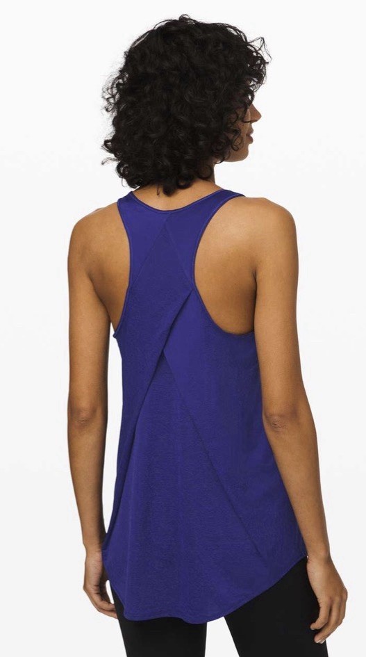 NWT Lululemon Essential Tank Pleated Larkspur Size 6 Racerback Yoga Athlesiure