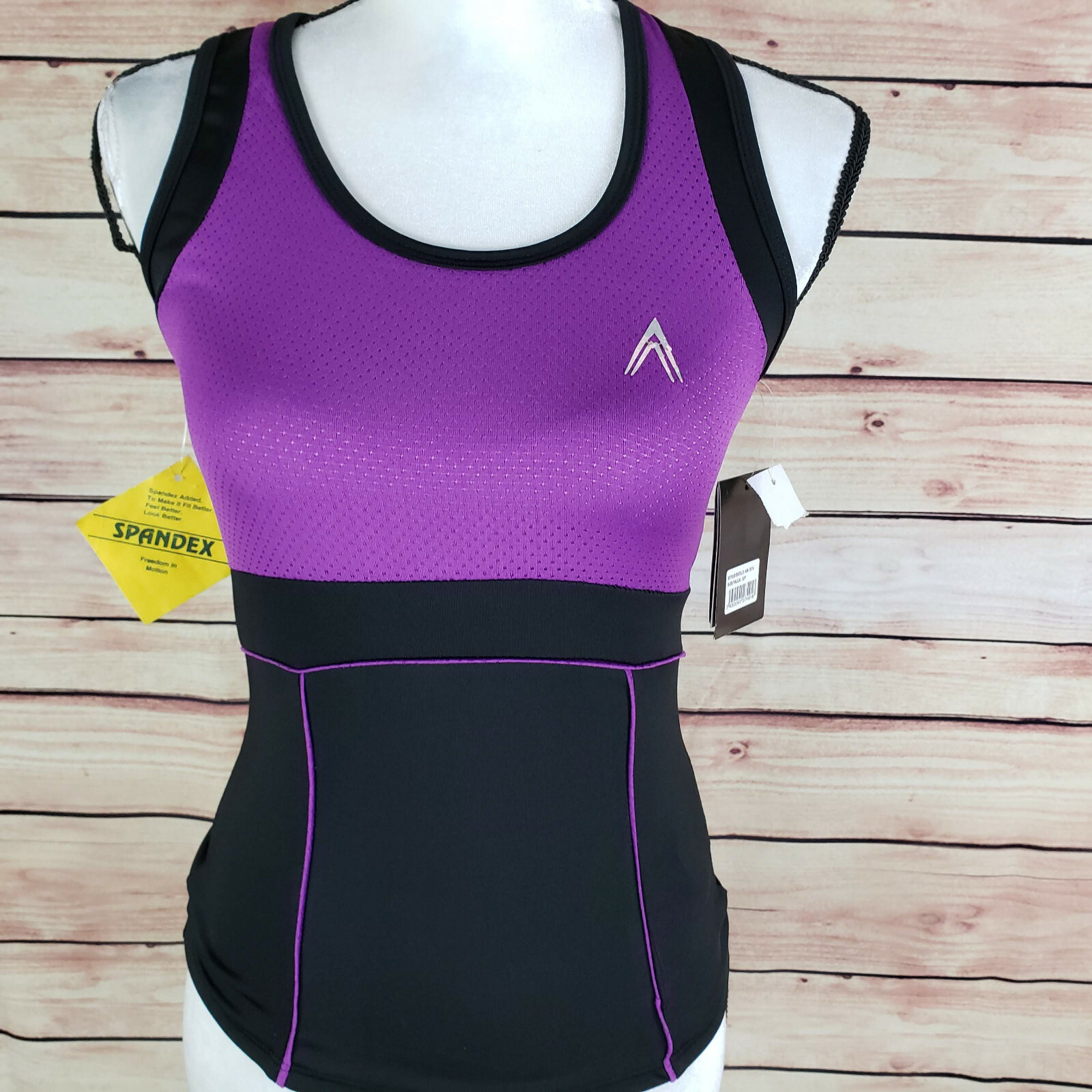 Aerodynamic Sport NWT Womens S/P Purple Black Athletic Tank Top