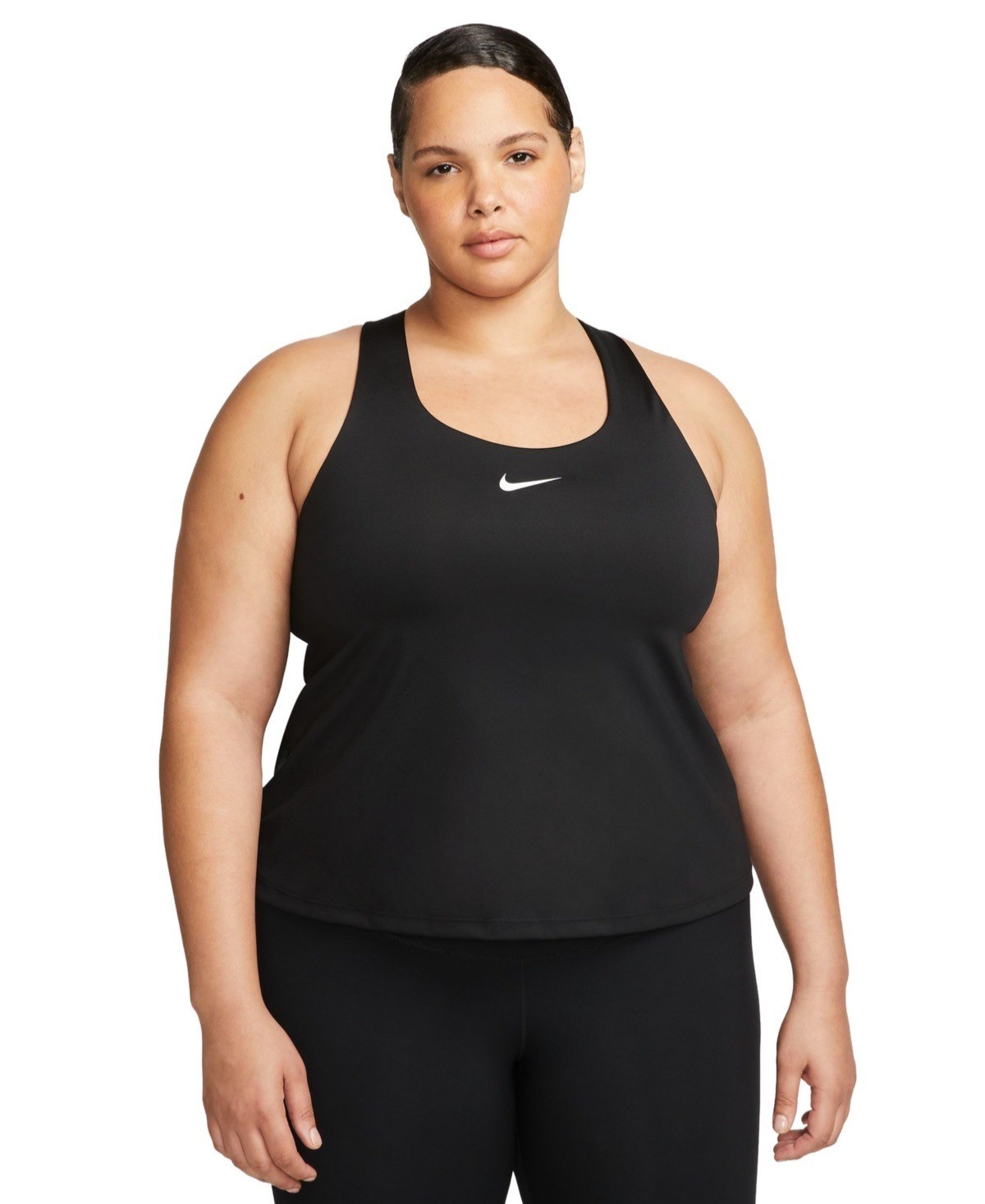 Nike Swoosh 3X Plus Size Active Medium-Support Padded Sports Bra Tank Top Black